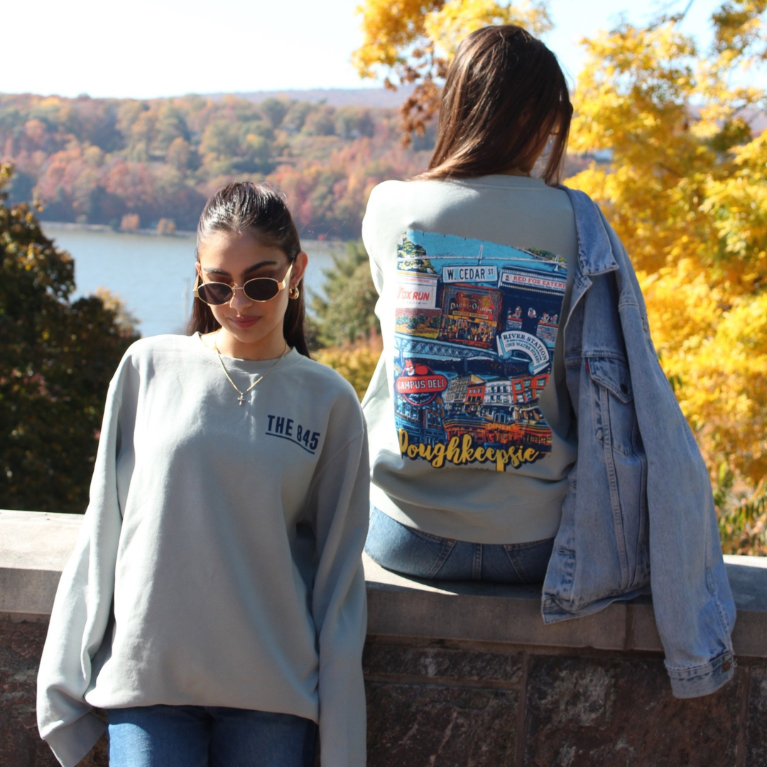 marist crewneck, Poughkeepsie crewneck sage