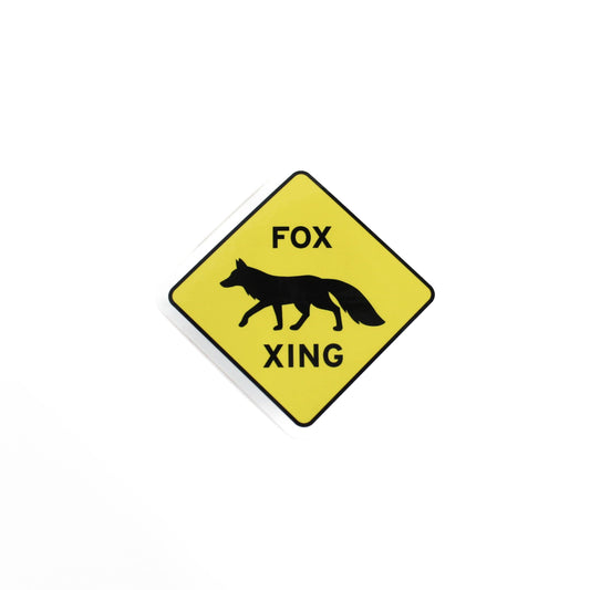 Fox Crossing Sticker
