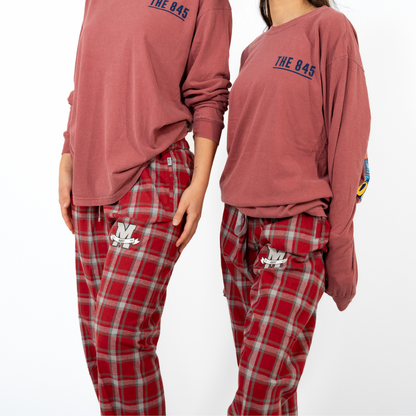 marist Red and Grey Plaid Pajama Pants, marist flannel pants