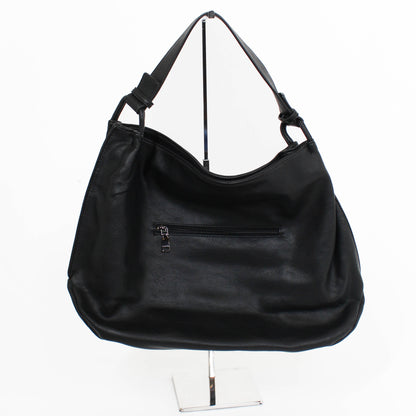 zipper rustic tote black 