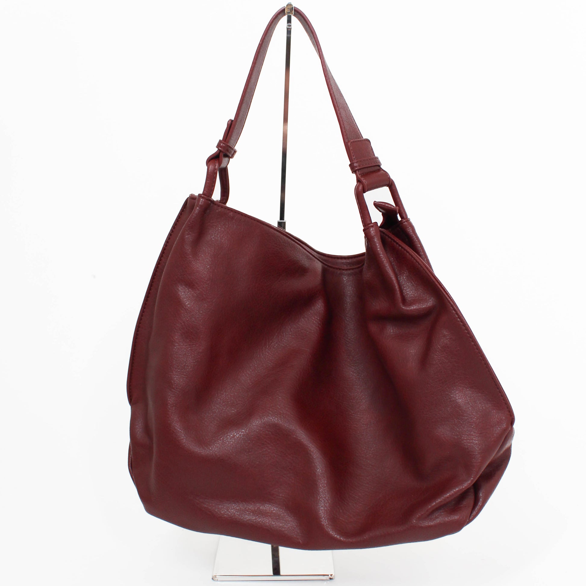 rustic tote bag burgundy