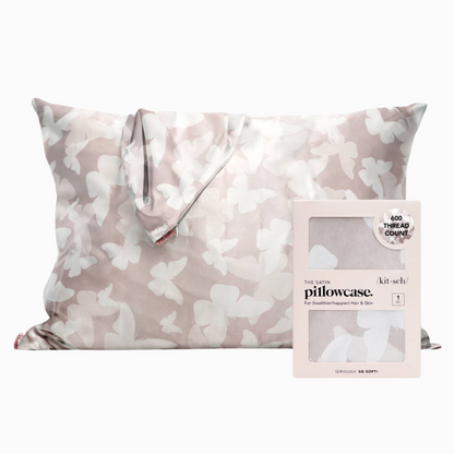 satin pillowcase, kitsch, champagne 