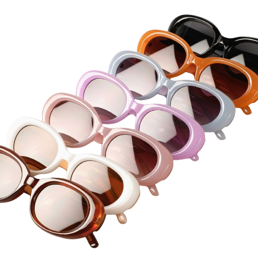 Rounded Frame Tinted Sunglasses