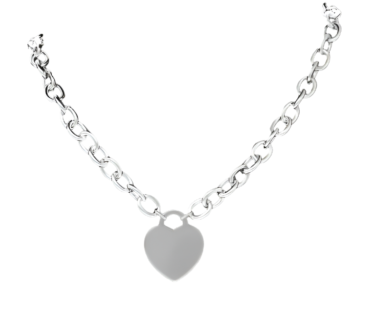 silver heart necklace