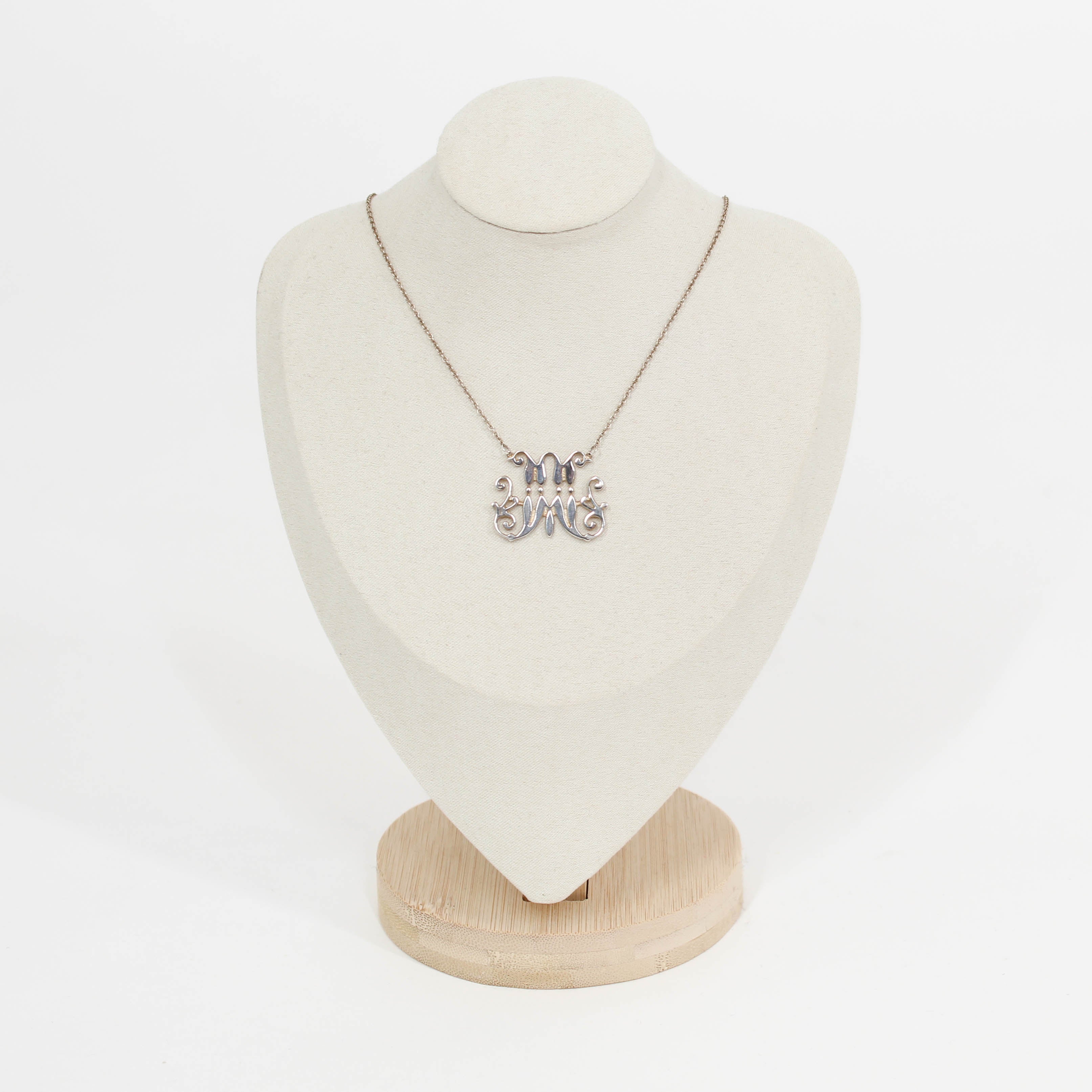 Scripted M Scripted M Necklace – Marist MPorium