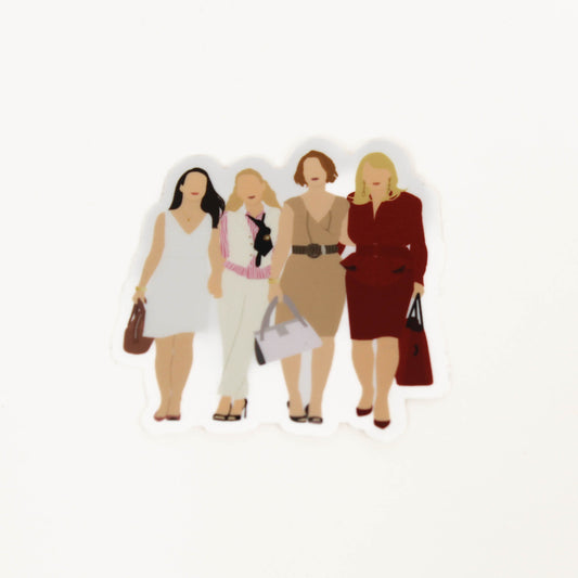 Charlotte, Carrie, Miranda, and Samantha Illustration Sticker