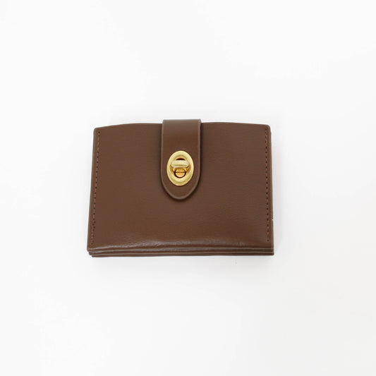 Retro Simple Short Wallet Brown