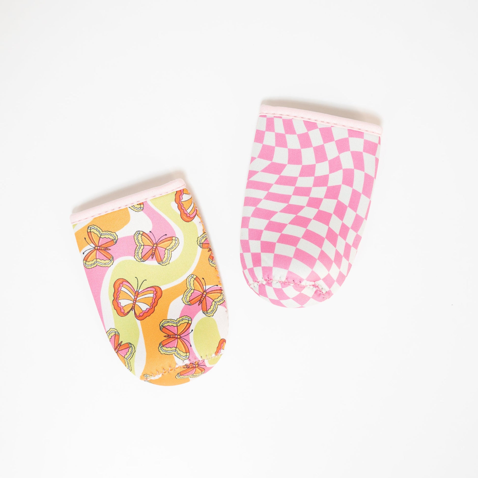 can koozie drink sleeve cherked butterfly 70s 