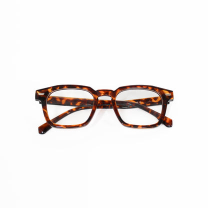 tortoise square frame blue light glasses 
