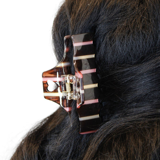 Striped Clip in hair 