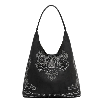 Suede Tote Black 