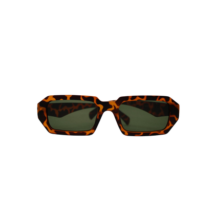Tortoise Geo Framed Sunglasses 