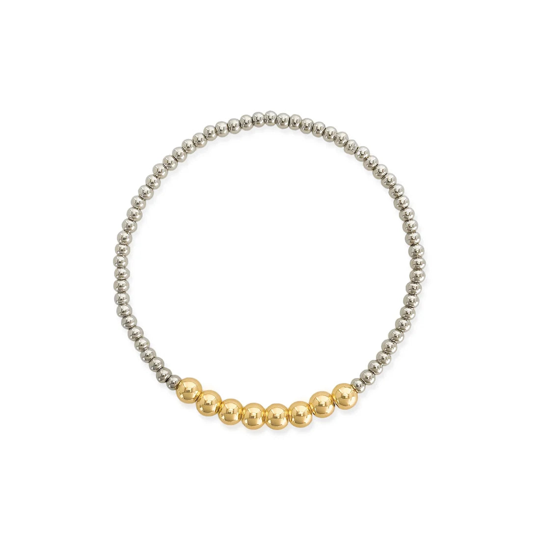 Two Tone Stretch Bracelet on white background