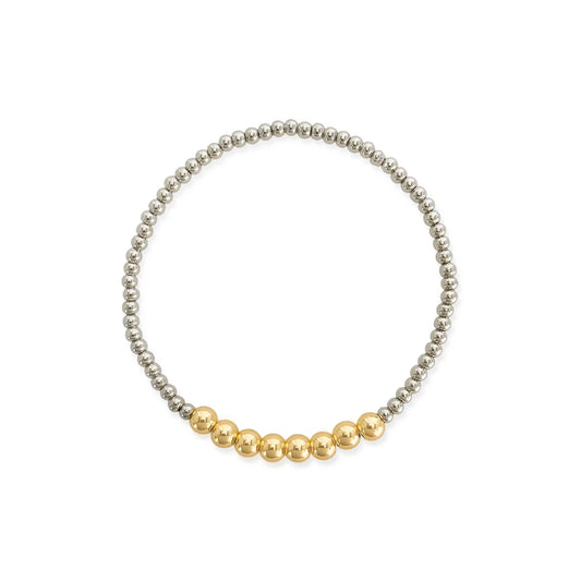 Two Tone Stretch Bracelet on white background