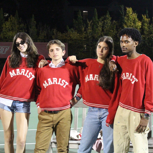 marist sweater, marist pride, vinatge marist sweater, red marist sweater 