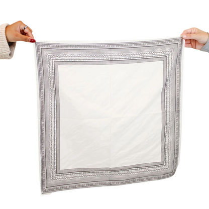 White Pattern Scarf