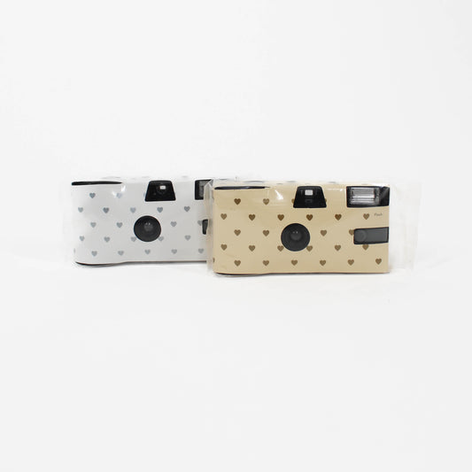White and Gold Disposable Camera
