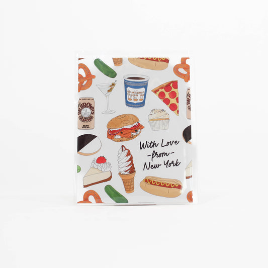 Greeting card 'With Love from New York' text 