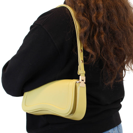 Yellow Curve Handbag