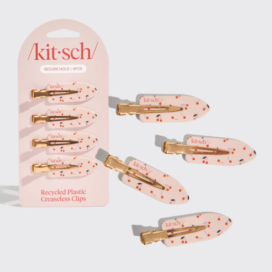 Cherry No-Crease Hair Clips