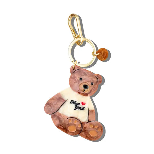 Hand-Painted New York Teddy Bear Bag Charm