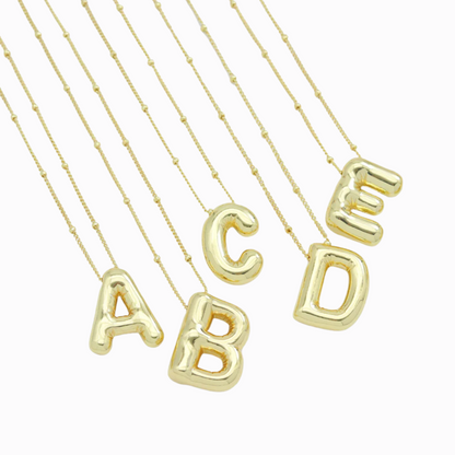 Balloon Bubble Initial Necklace