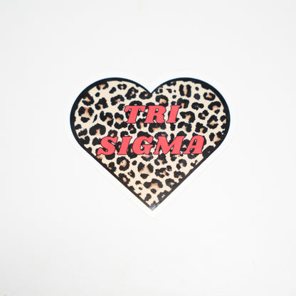 tri sigma sticker, cheetah sticker
