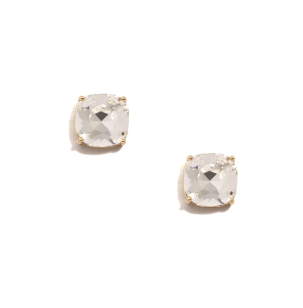 clear crystal stud earrings