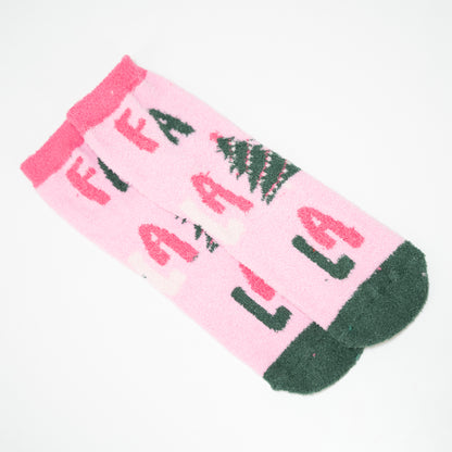 fa la la fuzzy socks girly pink 