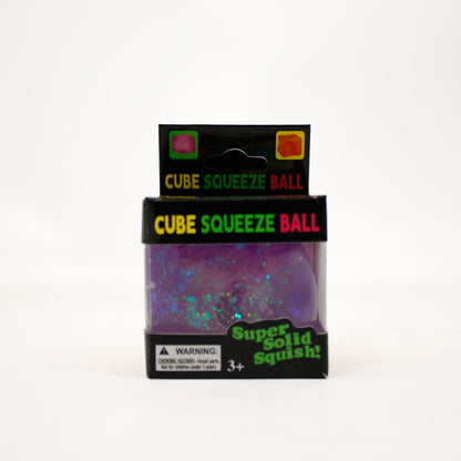 Glitter Squishy Cube Purple