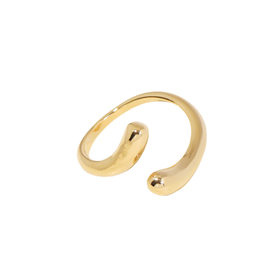 gold open band ring