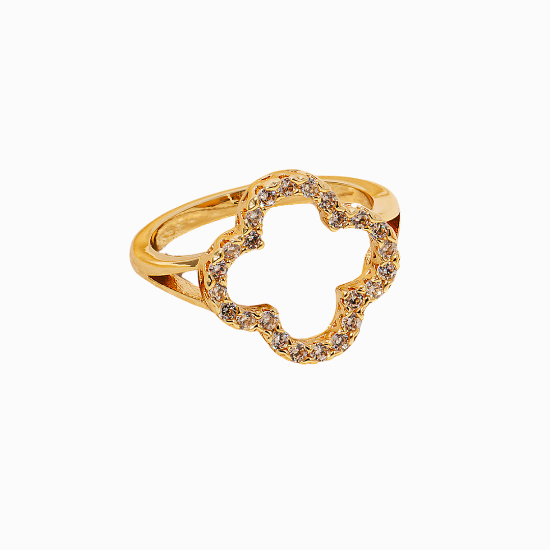 gold clover ring