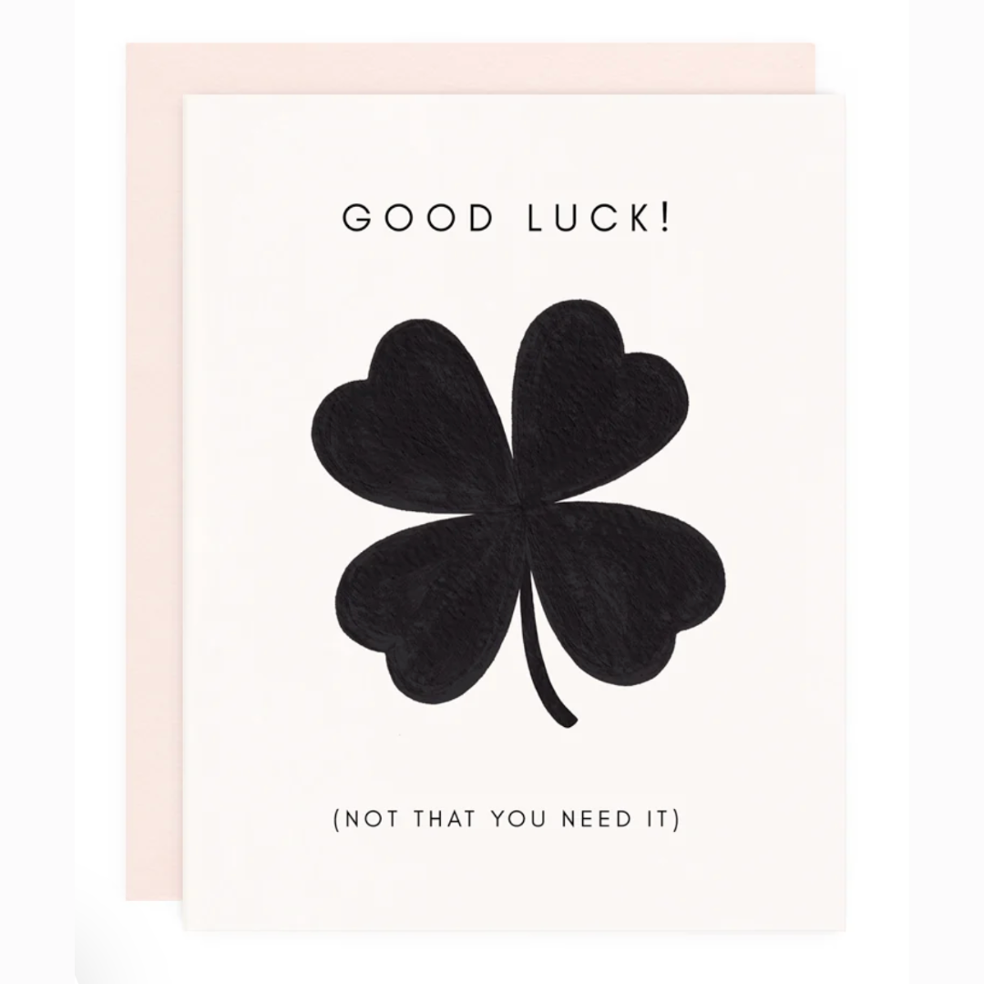 good luck clover card