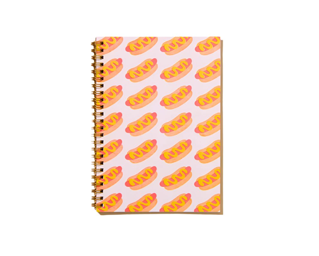 hot dog spiral notebook