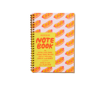 hot dog spiral notebook