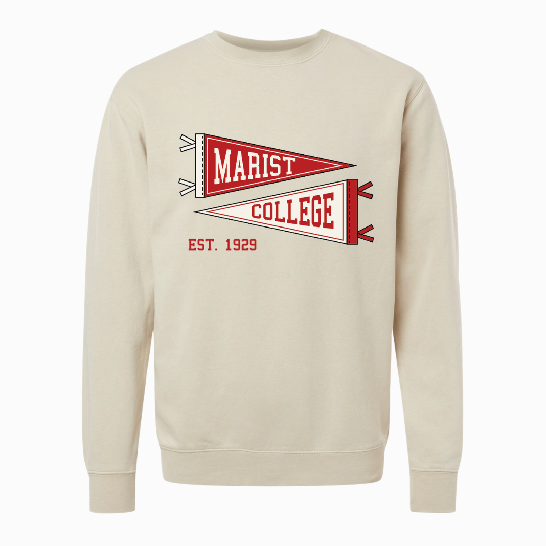 Pennant Crewneck, marist college crewneck