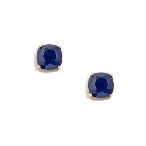 navy blue crystal stud earrings