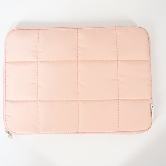 pink laptop case, puffer case
