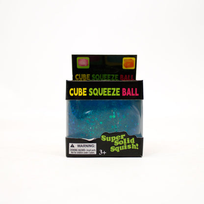 Glitter Squishy Cube Blue