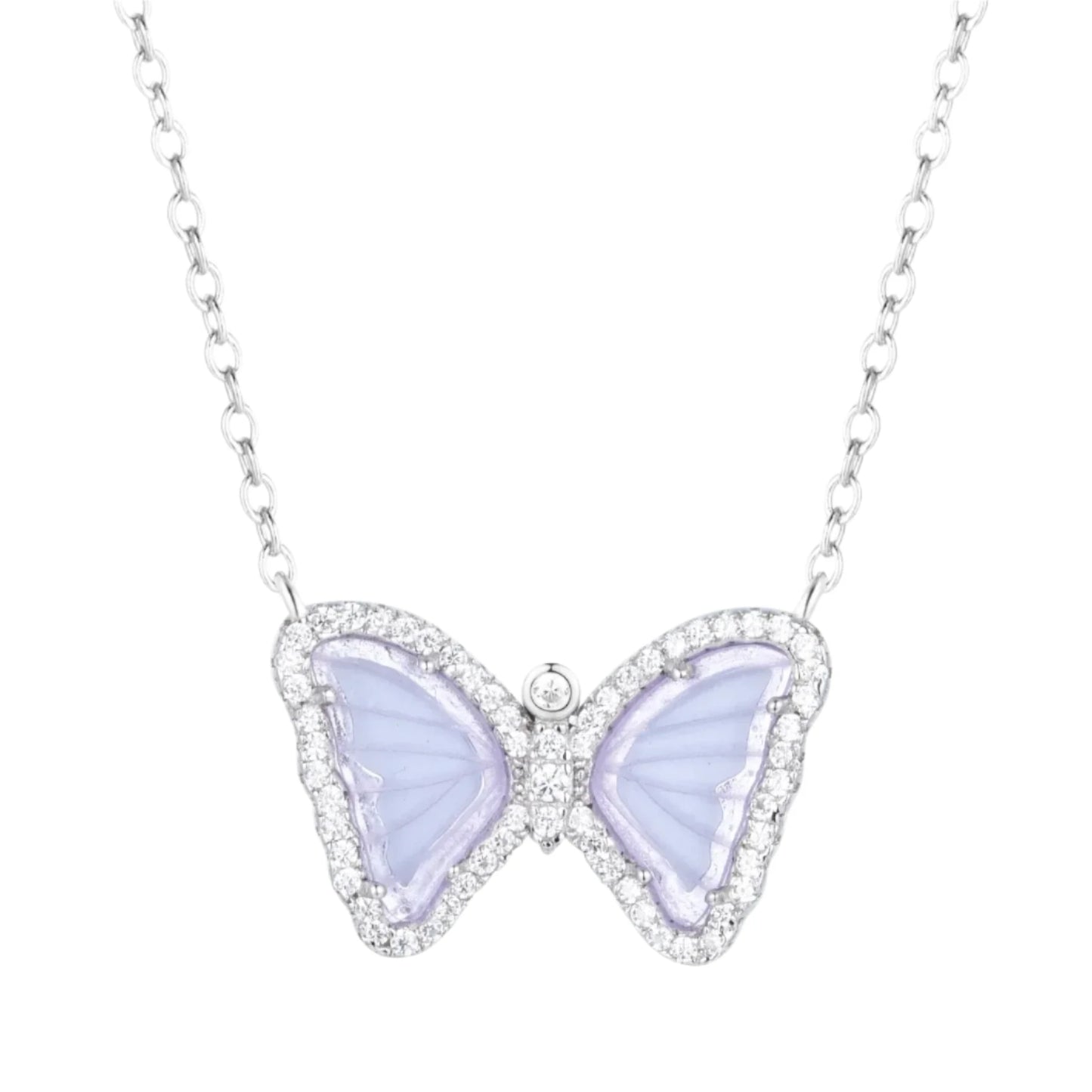 purple diamond butterfly necklace