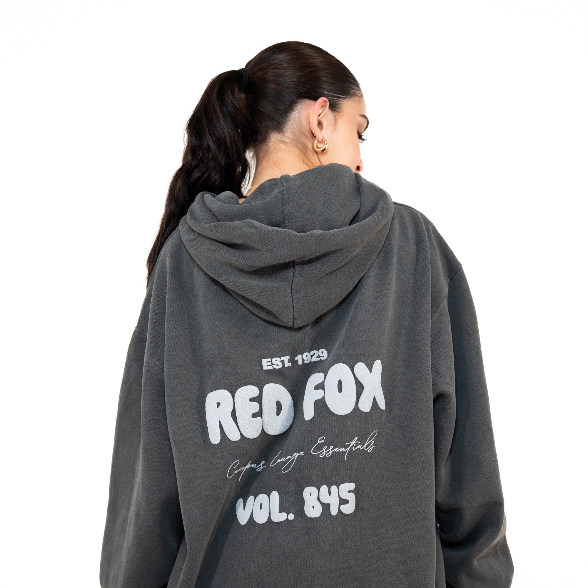 Red Fox Hoodie S Olive Green