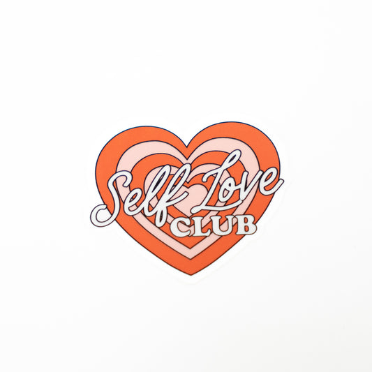 self love club heart sticker