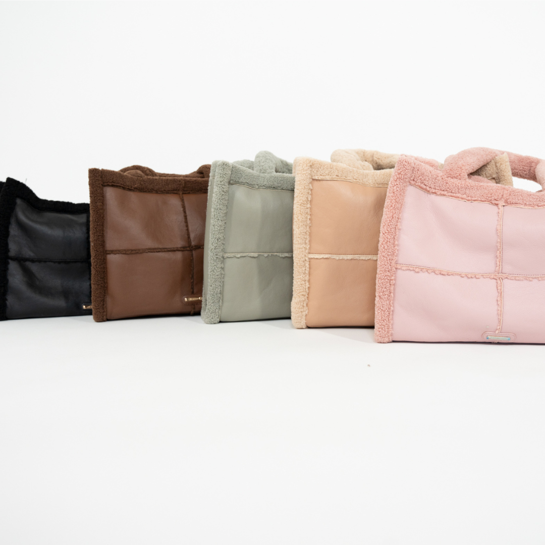 sherpa tote bags all together