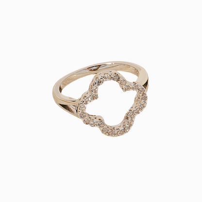 silver clover ring