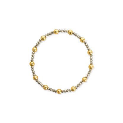 two tone beaded bracelet