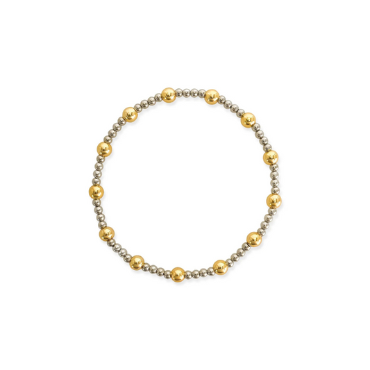 two tone beaded bracelet