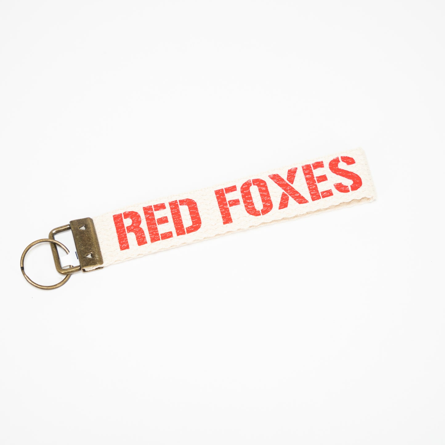 woven red fox wristlet keychain