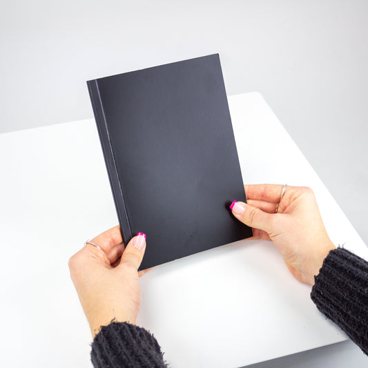 Black Large Grid Notebook